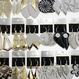 30 Pairs Frosted Butterfly Leaf Spiral Earrings for Women Girls Party