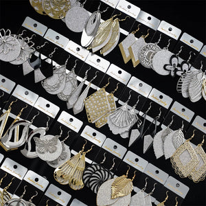 30 Pairs Frosted Butterfly Leaf Spiral Earrings for Women Girls Party