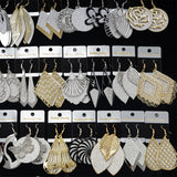 30 Pairs Frosted Butterfly Leaf Spiral Earrings for Women Girls Party