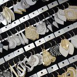 30 Pairs Frosted Butterfly Leaf Spiral Earrings for Women Girls Party