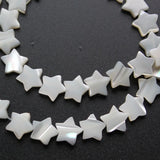 30Pc/Pack Natural Mother Of Pearl Shell Star Beads For Jewelry Making
