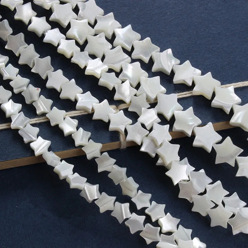 30Pc/Pack Natural Mother Of Pearl Shell Five-Pointed Star Beads