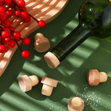 30Pc Wooden Wine Bottle Stopper T Shaped Reusable Cork Stopper