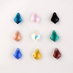 30Pcs 11X16MM Maple Chandelier Glass Beads for DIY Crafts