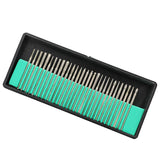 30Pcs Diamond Burr Bits 2.35MM Shank Drill Kit Rotary Tool Metal Woodworking