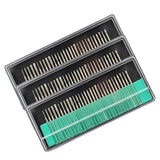 30Pcs Diamond Burr Bits 2.35MM Shank Drill Kit Rotary Tool Metal Woodworking