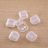 30Pcs Mini Square Storage Boxes Clear Plastic Jewelry Organizer Case 3.5cm
