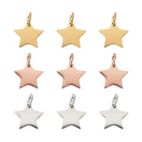 30Pcs 304 Stainless Steel Star Charms Pendants for DIY Jewelry Making