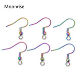 30Pcs 316 Stainless Steel Rainbow French Ear Wires 21G