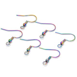 30Pcs 316 Stainless Steel Rainbow French Ear Wires 21G