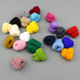 30Pcs 35mm Knitting Mini Hats DIY Craft Kids Headwear Hair Accessories