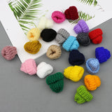 30Pcs 35mm Knitting Mini Hats DIY Craft Kids Headwear Hair Accessories