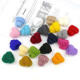 30Pcs 35mm Knitting Mini Hats DIY Craft Kids Headwear Hair Accessories