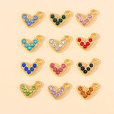 30pcs Mini Love Heart Zircon Charms for Jewelry Making