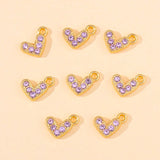 30pcs Mini Love Heart Zircon Charms for Jewelry Making