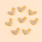 30pcs Mini Love Heart Zircon Charms for Jewelry Making
