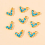 30pcs Mini Love Heart Zircon Charms for Jewelry Making