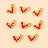 30pcs Mini Love Heart Zircon Charms for Jewelry Making