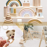 30Pcs 70Mm Wood Rings for DIY Crafts and Jewelry Making