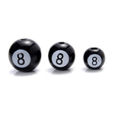 30Pcs Big Hole Acrylic Beads Billiards 8 Word Spacer Beads For DIY Bracelet