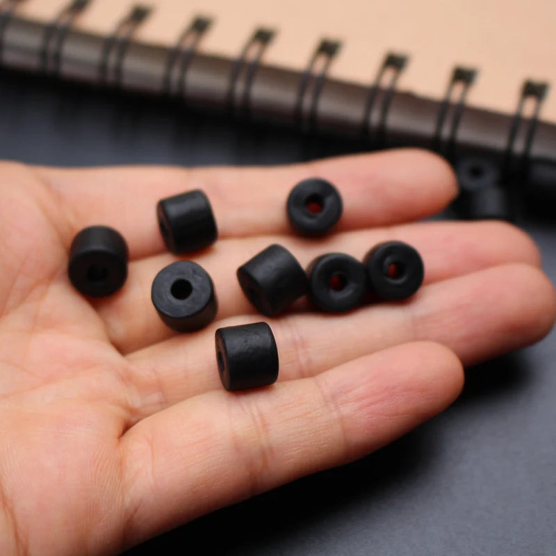 30Pcs 8mm*6mm Lampwork Glass Beads Pipe Drum Multi-Color Jewelry Crafts DIY