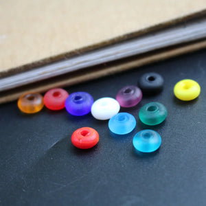 30Pcs 8mm Lampwork Glass Beads Spacer Beads Multi-color for Jewelry Making