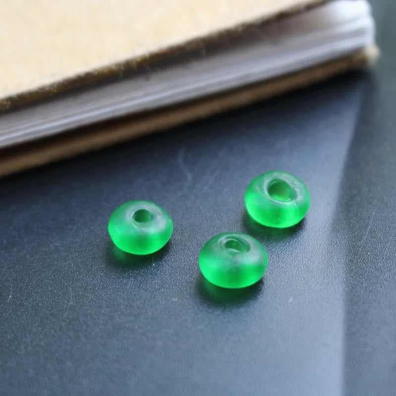 30Pcs 8mm Lampwork Glass Beads Spacer Beads Multi-color for Jewelry Making