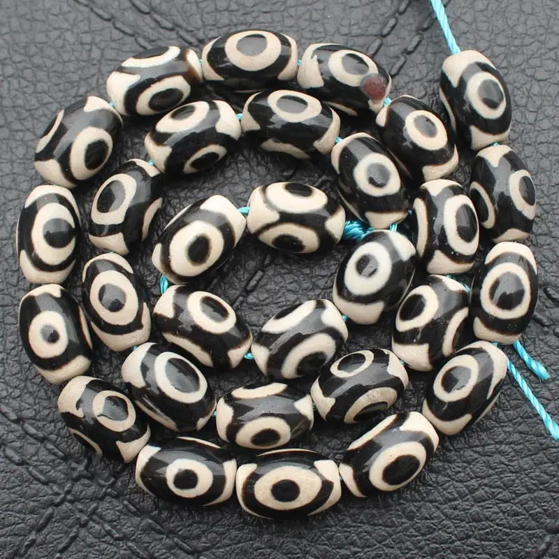 30Pcs 8x12mm Ancient Tibet Dzi Agate Beads, DIY Jewelry Making