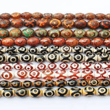 30Pcs 8x12mm Ancient Tibet Dzi Agate Beads, DIY Jewelry Making