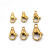 30Pcs 9-15mm Stainless Steel Lobster Clasp Hooks for Necklace Bracelet DIY