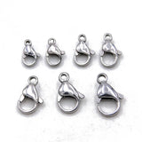 30Pcs 9-15mm Stainless Steel Lobster Clasp Hooks for Necklace Bracelet DIY