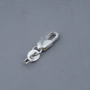 30Pcs 925 Silver Round Button Copper Lobster Clasp for Bracelet Necklace