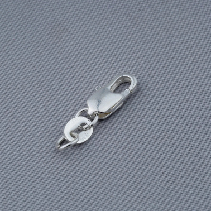 30Pcs 925 Silver Round Button Copper Lobster Clasp for Bracelet Necklace