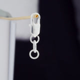 30Pcs 925 Silver Round Button Copper Lobster Clasp for Bracelet Necklace