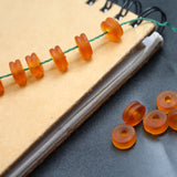 30Pcs Lampwork Glass Beads Abacus Wheel Shape Multi-color for Jewelry DIY