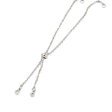 30Pcs Adjustable Cable Chain Slider Bracelets with CZ Charms