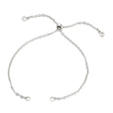 30Pcs Adjustable Cable Chain Slider Bracelets with CZ Charms