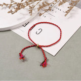 30Pcs Braided Cotton Cord Slider Bracelets with Golden Bead DIY Jewelry Findings