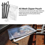 30Pcs B6 Mesh Zipper Pouch Waterproof Zip Bag School Puzzles Organizing Storage