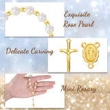 30Pcs Baptism Rosary Mini Rosaries with Cross for Party Favors