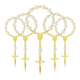 30Pcs Baptism Rosary Mini Rosaries with Cross for Party Favors