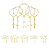 30Pcs Baptism Rosary Mini Rosaries with Cross for Party Favors