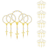 30Pcs Baptism Rosary Mini Rosaries with Cross for Party Favors