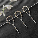 30pcs Baptism Rosary Beads Finger Rosaries for Baptism Communion Favors