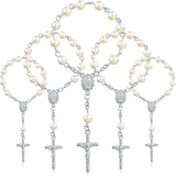 30pcs Baptism Rosary Beads Finger Rosaries for Baptism Communion Favors