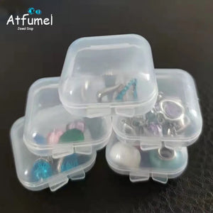 30Pcs Clear Plastic Mini Jewelry Box Ear Plugs Box Storage Container Case