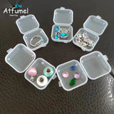 30Pcs Clear Plastic Mini Jewelry Box Ear Plugs Box Storage Container Case