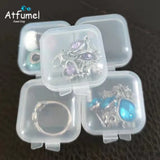 30Pcs Clear Plastic Mini Jewelry Box Ear Plugs Box Storage Container Case