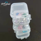 30Pcs Clear Plastic Mini Jewelry Box Ear Plugs Box Storage Container Case