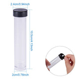 30Pcs Clear Plastic Tube Bead Containers for Small Parts Jewelry Storage
